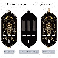 DIY Oval Poplar Wood Wall Display Stand Decorations&nbsp;DJEW-CN0001-18A