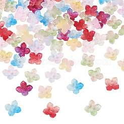 100Pcs Baking Paint and Golden Metal Enlaced Glass Beads&nbsp;DGLA-TA0001-58