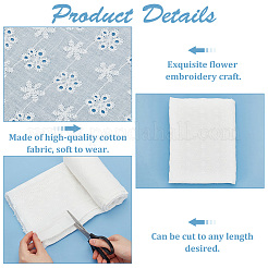 Cotton Embroidered Lace Fabric&nbsp;OCOR-WH0091-29
