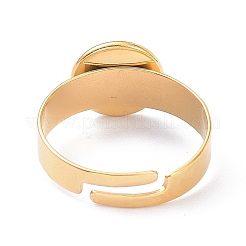 Ion Plating(IP) Adjustable 304 Stainless Steel Finger Rings Components&nbsp;STAS-P291-01A-G
