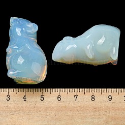 Opalite Carved Mouse Figurines&nbsp;DJEW-D012-02E