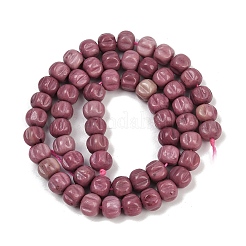 Natural Rhodonite Beads Strands&nbsp;G-Z080-B07-8x6mm