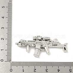 Tibetan Style Alloy Submachine Gun Pendants&nbsp;TIBEP-Q043-144-RS