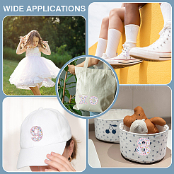 36Pcs 3 Bags Polyester Clothing Patches&nbsp;PATC-AR0001-20B