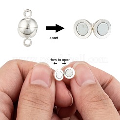 Brass Magnetic Clasps with Loops&nbsp;MC019-S