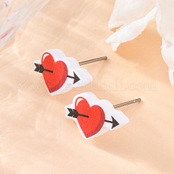 Wood Stud Earrings&nbsp;EJEW-M063-01A