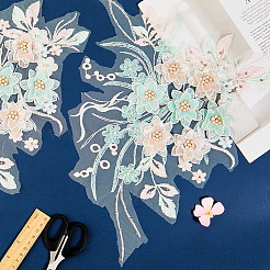 Polyester Acrylic Rhinestones Applique embroidery ABS Sequins&nbsp;FIND-WH20019-165B-06