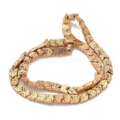 Electroplated Natural Lava Rock Beads Strands&nbsp;G-I360-X02-02