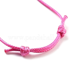 Adjustable Waxed Polyester Cord Bracelet for Women&nbsp;BJEW-TAC0011