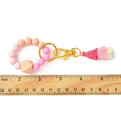 Silicone Beaded Bracelet Keychain&nbsp;KEYC-FS00001