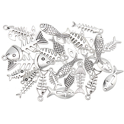 40Pcs 10 Styes Tibetan Style Alloy Pendants&nbsp;FIND-BM0001-10