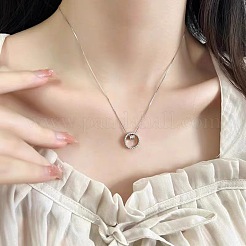Ring & Column Brass Pendant Necklaces for Women&nbsp;FS-WGDC818-02