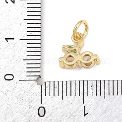 Brass Micro Pave Cubic Zirconia Charms&nbsp;KK-H525-03B-G