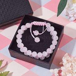 Natural  Rose Quartz Braided Bead Bracelet&nbsp;BJEW-SW00001-08
