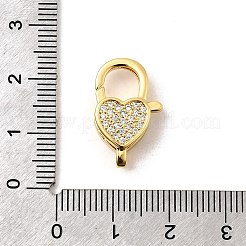 Brass Micro Pave Clear Cubic Zirconia Lobster Claw Clasps&nbsp;LS-KK-A266-24F-G