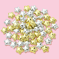 60Pcs 2 Colors Electroplate Plating Opaque Acrylic Beads&nbsp;PACR-PA0001-05