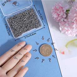 600Pcs 304 Stainless Steel Screw Eye Pin Peg Bails&nbsp;STAS-BBC0005-12