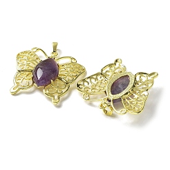 Natural Amethyst Pendants&nbsp;G-M288-01G-14