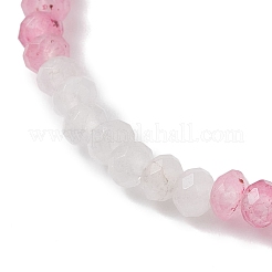 Dyed Natural Malaysia Jade Rondelle Beads Stretch Bracelets for Women&nbsp;BJEW-JB13042-03