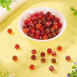 100Pcs 5 Colors Pave Disco Ball Beads&nbsp;RB-TA0001-25