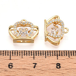 Brass Micro Pave Cubic Zirconia Charms&nbsp;KK-N261-90G