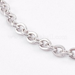 Non-Tarnish 304 Stainless Steel Cable Chain Necklaces&nbsp;NJEW-G270-01P