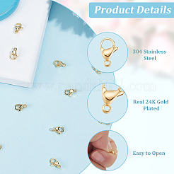 100Pcs 304 Stainless Steel Lobster Claw Clasps&nbsp;STAS-BBC0009-39A-G