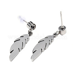 201 Stainless Steel Dangle Stud Earrings&nbsp;EJEW-T008-JN749