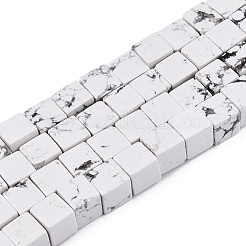 Natural Howlite Beads Strands&nbsp;G-T139-8x8-02A
