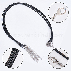 10Pcs Round Leather Cord Necklaces Making&nbsp;MAK-CL0001-01A