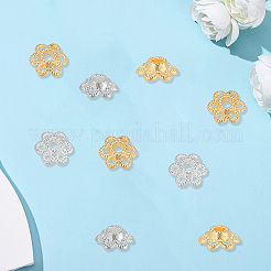 400Pcs 2 Colors Alloy Bead Caps&nbsp;FIND-PA0001-09