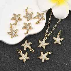 SHEGRACE Brass Micro Pave Clear Cubic Zirconia Pendants&nbsp;XGRQ2C194-410G