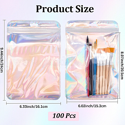 Rectangle Laser PP Plastic Resealable Packaging Bags&nbsp;ABAG-WH20013-14