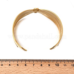304 Stainless Steel Cuff Bangles for Women&nbsp;BJEW-F509-02B-G