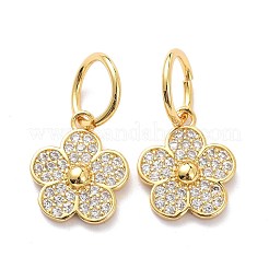 Brass Micro Pave Clear Cubic Zirconia Charms&nbsp;ZIRC-L091-075G