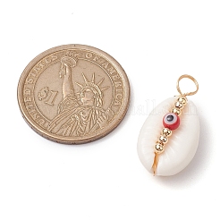 Natural Cowrie Shell Pendants&nbsp;PALLOY-JF02662-01