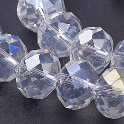 Electroplate Glass Beads Strands&nbsp;X-GR12MMY-01AB