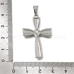 Brass Micro Pave Clear Cubic Zirconia Pendants&nbsp;CU-CBA4BAF-06P