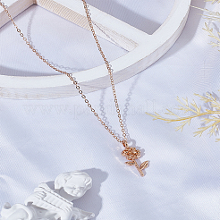 1Pc Alloy Flower Shape Pendant Necklaces for Women&nbsp;NJEW-LP0004-19