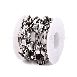 Alloy Rectangle Oval Link Chains&nbsp;LCHA-T001-15P