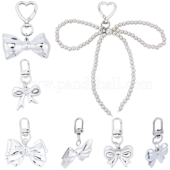5Pcs 5 Styles Plastic Bowknot Pendant Decorations&nbsp;KEYC-BBC0001-14
