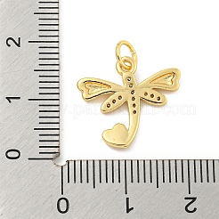 Rack Plating Brass Micro Pave Clear Cubic Zirconia Pendants&nbsp;KK-B093-10B-G