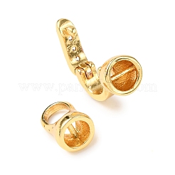 Brass Micro Pave Cubic Zirconia Fold Over Clasps&nbsp;KK-P164-05G-1