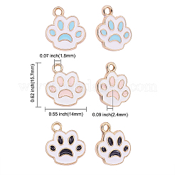 30Pcs 3 Colors Alloy Enamel Pendants&nbsp;ENAM-CJ0001-102