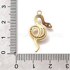 Brass Micro Pave Cubic Zirconia Pendants&nbsp;KK-K294-17G-01