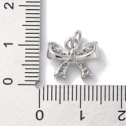 Rack Plating Brass Micro Pave Clear Cubic Zirconia Pendants&nbsp;KK-Z039-11P
