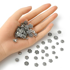 10 Style Tibetan Style Alloy Bead Caps&nbsp;TIBE-YW0001-47AS