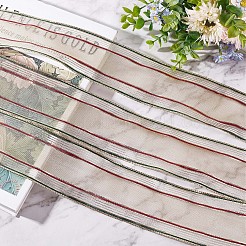 Polyester Stripe Pattern Ribbons&nbsp;OCOR-WH0060-43