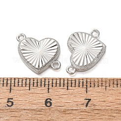 Brass Heart Links Connector Charms&nbsp;KK-H298-04P