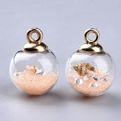 Transparent Glass Globe Pendants&nbsp;X-GLAA-S181-06J